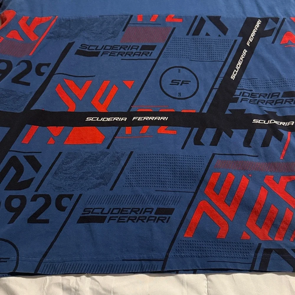 Ferrari Blue and Red Graphic Tee - Picture 3 of 5